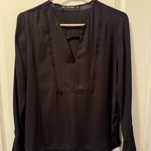 Zara black classic blouse
